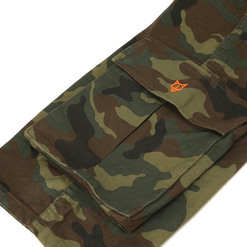 Naked Wolfe Baggy Pocket Cargo Logo Nadrág Férfi Zöld Fekete | MTC5429HA