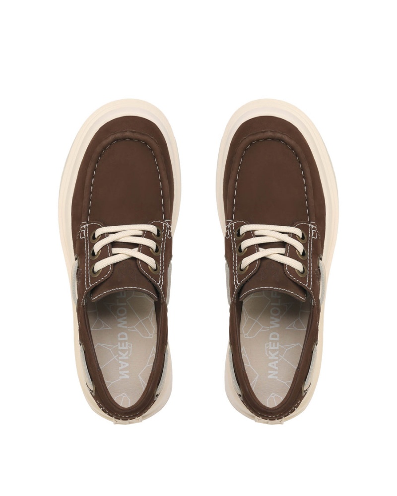 Naked Wolfe Dock Loafers Férfi Barna Fehér | QIH941EU