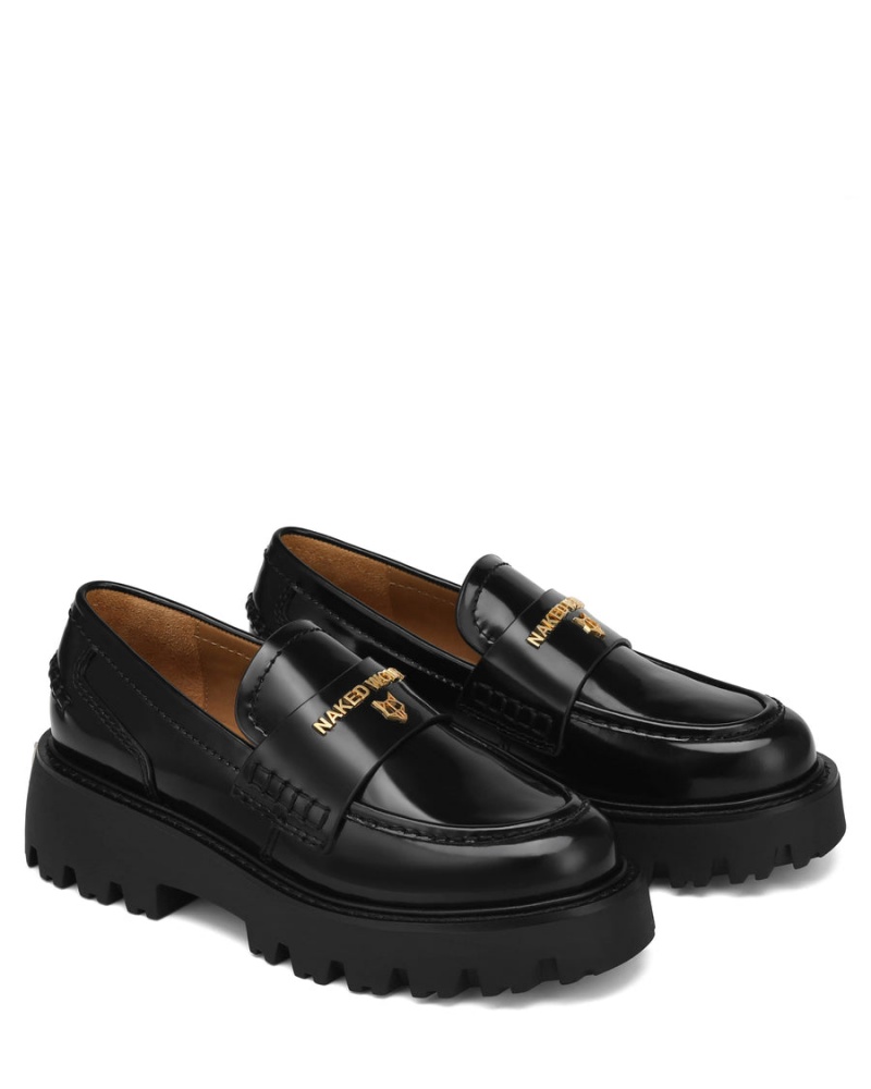 Naked Wolfe Flawed Box Loafers Női Fekete | CWI2372GC