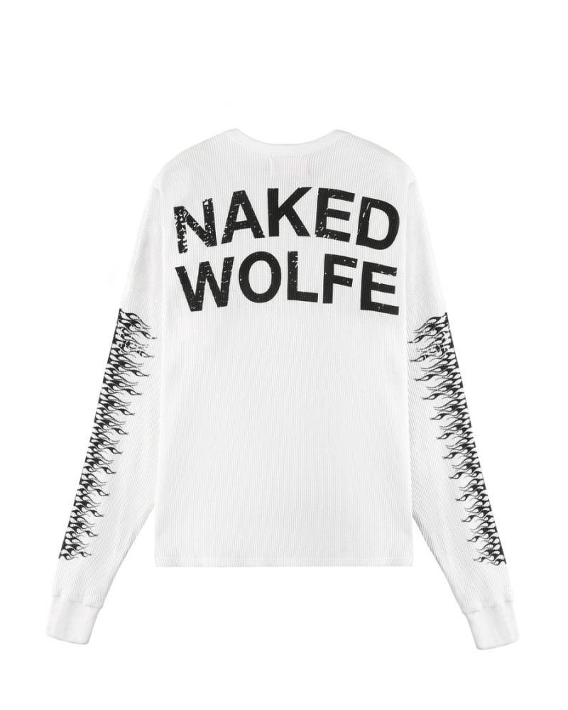 Naked Wolfe Thermal Pulóverek Férfi Fehér | UWY764WO